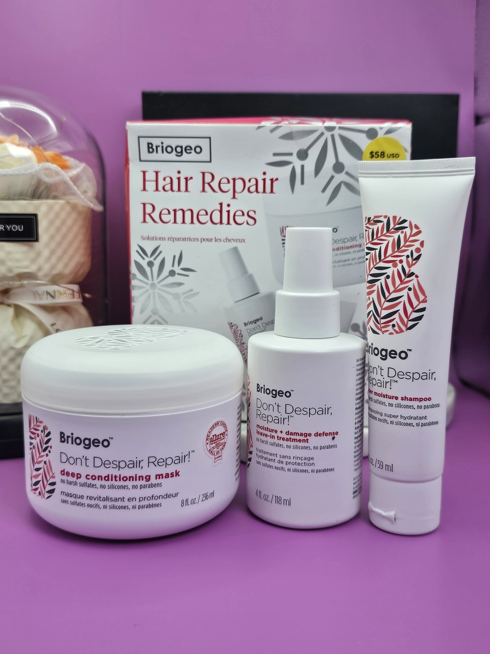 Briogeo Don't Despair, Repair! Hair Repair Remedies Trio — White Packaging